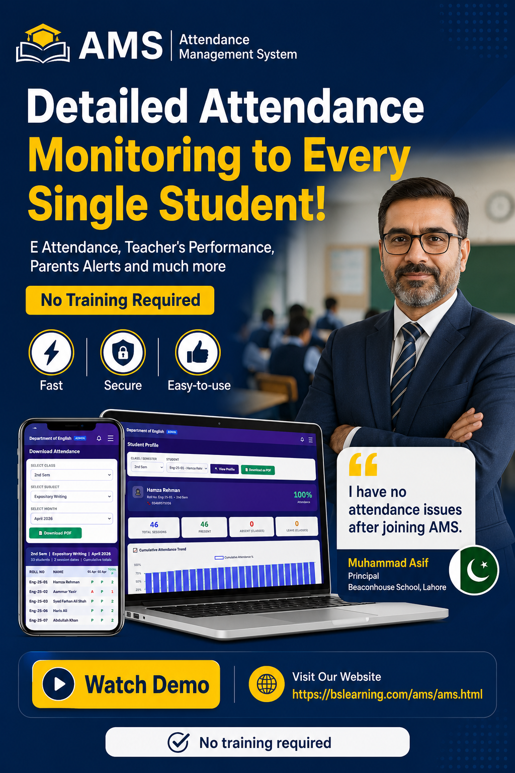 Attendance Management System for schools